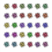 Sticker Noël Satin Bows Lot de Trente par feuille mignonne (Devant)