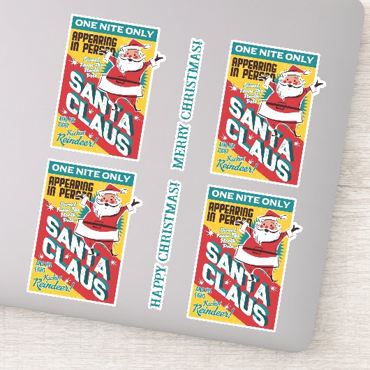 Sticker Noël une nuit seulement Père Noël en personne (Détail)