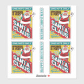 Sticker Noël une nuit seulement Père Noël en personne (Feuille)