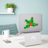 Sticker Noël Vert et rouge saint Thunder_Cove (Ordinateur portable sur le bureau)