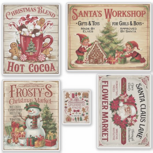 Sticker Noël vintage (Devant)