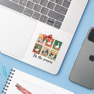Sticker Noël Vintage Oie Rétro C'est La Saison