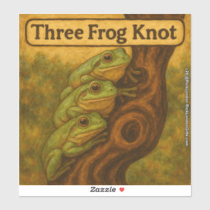Sticker Nœud des trois grenouilles – Jeu de mots fantaisis