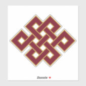 Sticker Nœud infini Symbole bouddhiste (Feuille)