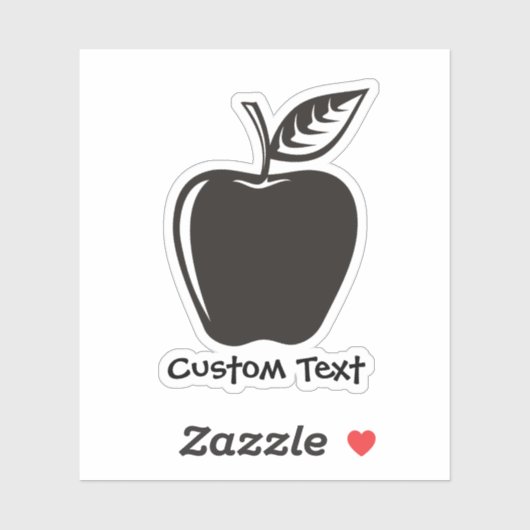 Sticker Noir Apple (Feuille)