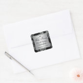 Sticker noir, argent 25ème Mariage Anniversaire 2 (Enveloppe)