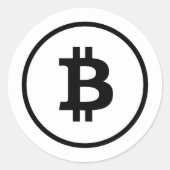Sticker noir Bitcoin (Devant)