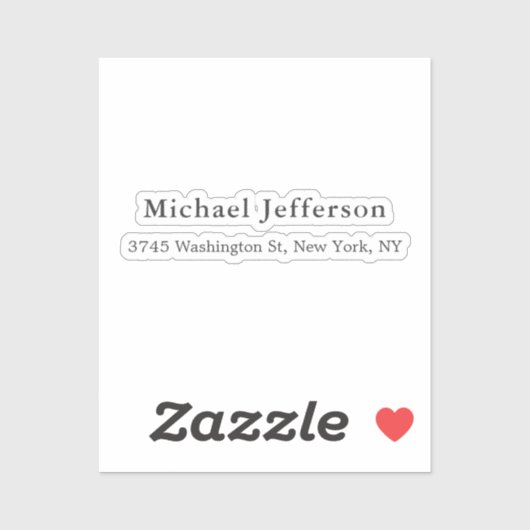 Sticker Noir Blanc Unique Classique Élégant Plain (Feuille)