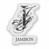 Sticker Noir Chic Monogramme Nom du logo Entreprise Casque (Devant)