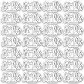 Sticker Noir et blanc m et mme. Script mariage moderne (Devant)