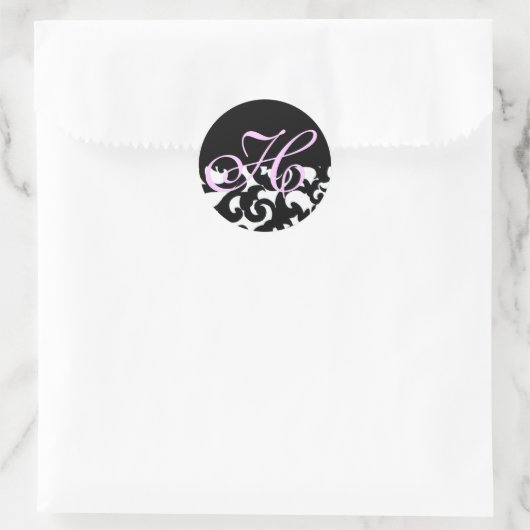 Sticker noir et blanc monogramme (Sac)