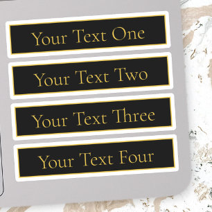 Sticker Noir et Faux Gold personnalisables