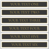 Sticker Noir et Faux Gold personnalisables (Devant)