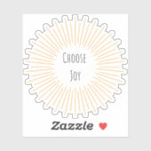 Sticker noir et jaune "Choose Joy" (Feuille)