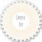Sticker noir et jaune "Choose Joy" (Devant)