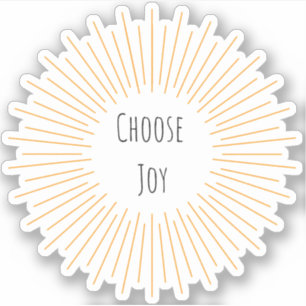 Sticker noir et jaune "Choose Joy"
