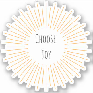 Sticker noir et jaune "Choose Joy"