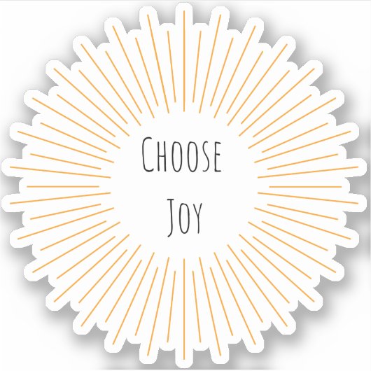 Sticker noir et jaune "Choose Joy" (Devant)