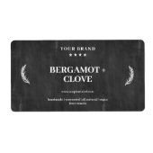 Sticker noir Étiquette de savon personnalisé (Devant)