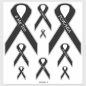 Sticker [Noir] #ME AUSSI, ÉMISSION DE POW/MIA Sensibilisat (Feuille)