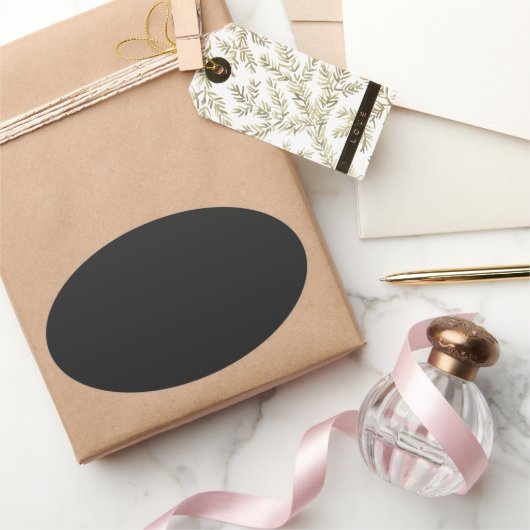 Sticker noir ovale Eerie (Cadeaux)