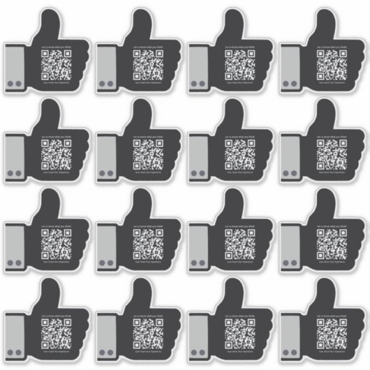 Sticker Noir positif Avis Code QR du Fiançailles client (Devant)