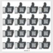 Sticker Noir positif Avis Code QR du Fiançailles client (Feuille)