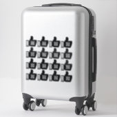 Sticker Noir positif Avis Code QR du Fiançailles client (Sur valise)