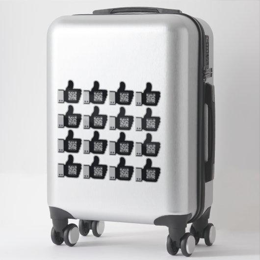 Sticker Noir positif Avis Code QR du Fiançailles client (Sur valise)