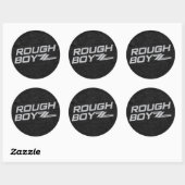 Sticker noir rond BoyZZ (Feuille)