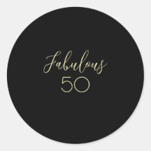 Sticker noir rond "fabuleux"