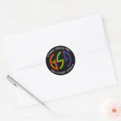 Sticker noir rond GSA Neon (Enveloppe)