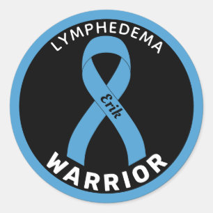 Sticker noir rond Lymphedema Warria