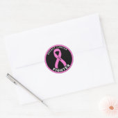 Sticker noir rond pour Lutte contre le cancer du s (Enveloppe)