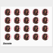 Sticker noir & Tan Cavalier King Charles Pink (Feuille)