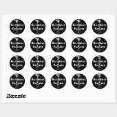 Sticker noir Texte horizontal blanc (Feuille)