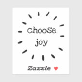 Sticker noir transparent "Choose Joy" (Feuille)