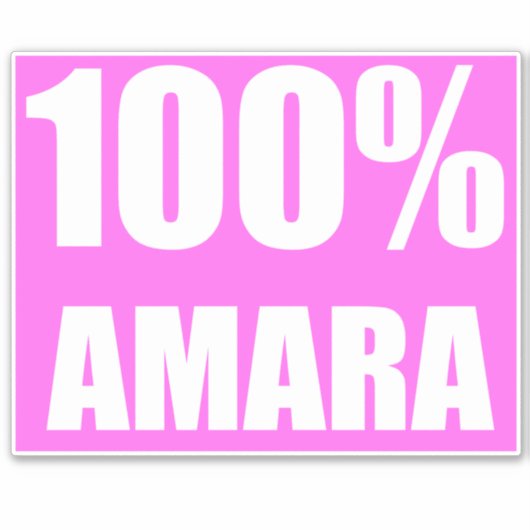 Sticker Nom 100 % Amara (Devant)