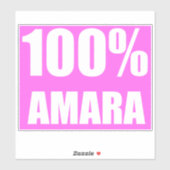 Sticker Nom 100 % Amara (Feuille)