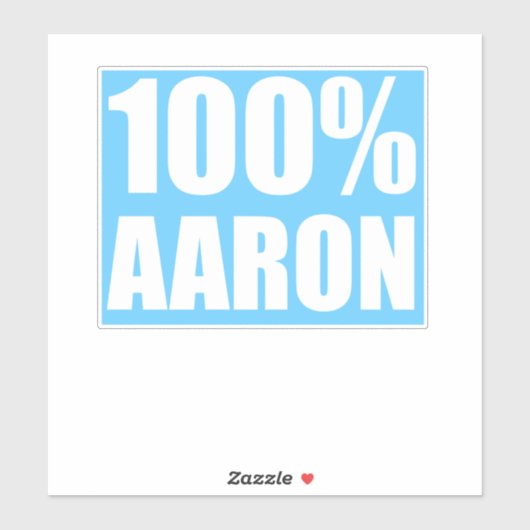 Sticker Nom Aaron (Feuille)
