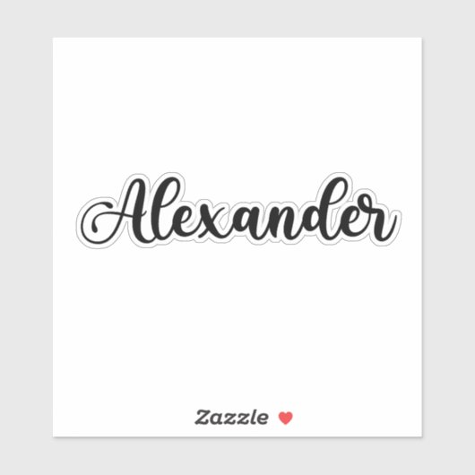 Sticker Nom Alexander - Calligraphie manuscrite (Feuille)