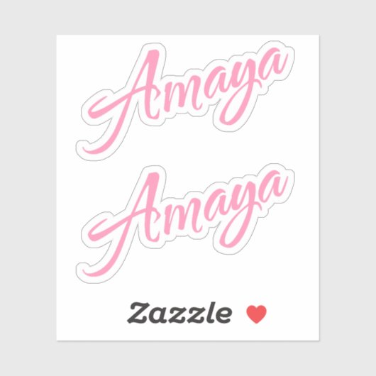 Sticker Nom Amaya x2 (Feuille)
