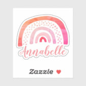 Sticker Nom arc-en-ciel brillant personnalisé (Feuille)