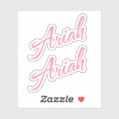 Sticker Nom Ariah x2 (Feuille)