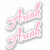 Sticker Nom Ariah x2 (Devant)