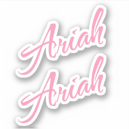 Sticker Nom Ariah x2 (Devant)
