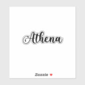 Sticker Nom Athena - Calligraphie manuscrite (Feuille)