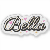 Sticker Nom Bella conception mignonne (Devant)