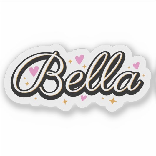 Sticker Nom Bella conception mignonne (Devant)