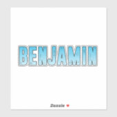 Sticker Nom Benjamin (Feuille)